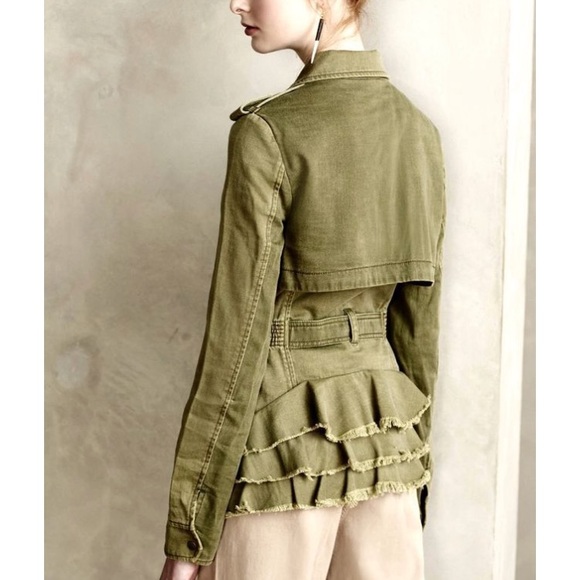 Anthropologie Jackets & Blazers - Anthropologie Hei Hei Ruffle Back Anorak Jacket